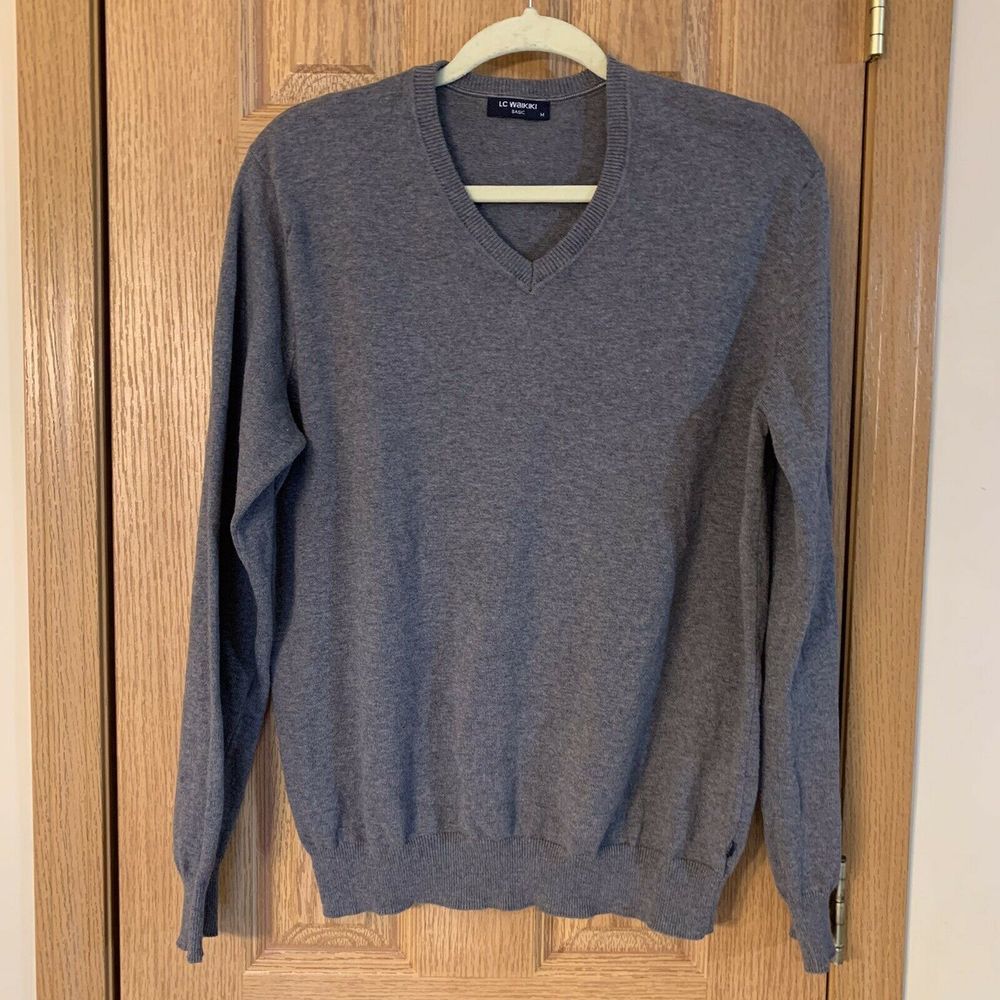 Mens LC Waikiki Sz M Gray Sweater